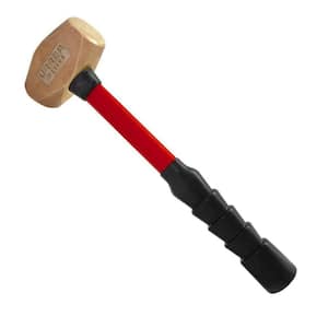 54 oz. Brass Head Hammer With Fiber Glass Handle With Rubber Cover