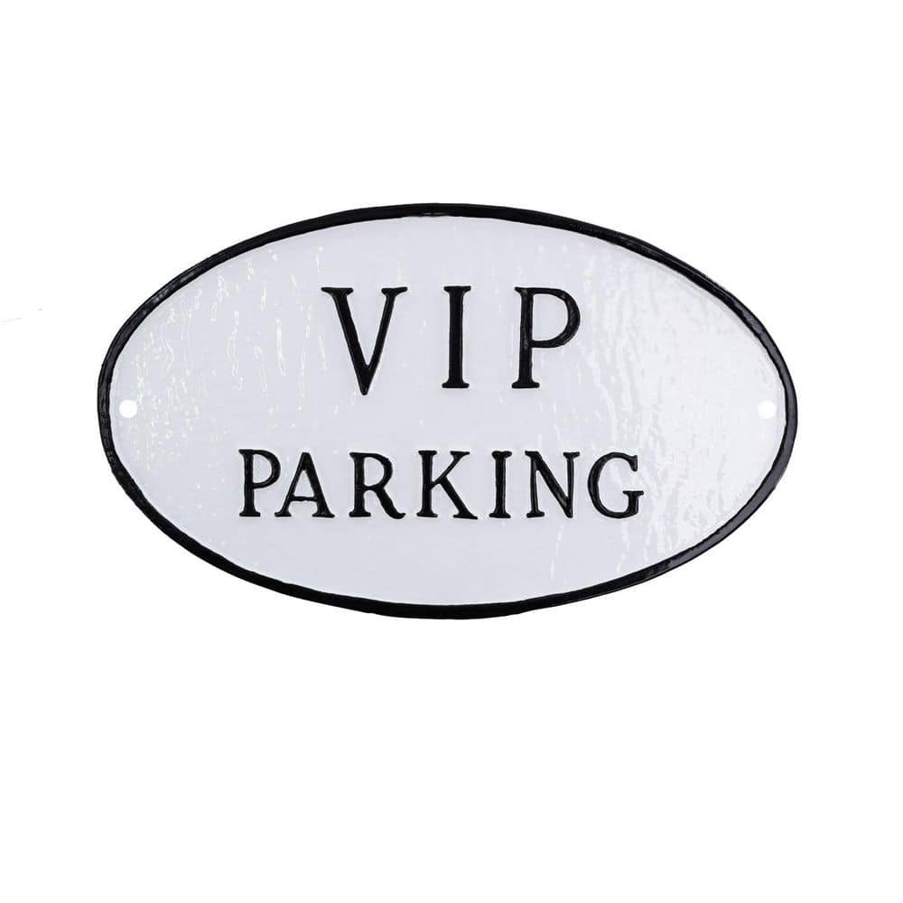 "8.5"" x 13"" Standard Oval VIP Parking Statement Plaque Sign - White/Black" price history on PriceWatchPro
