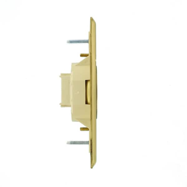 Leviton QuickPort Floor Jack Assembly, Brass 41652 41652