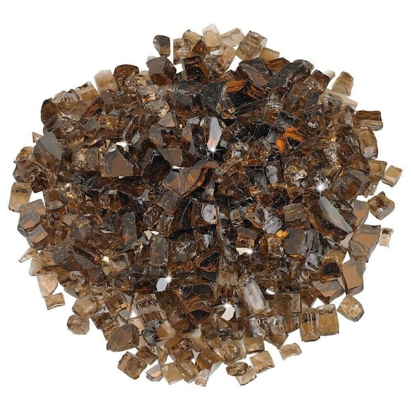 American Fire Glass 1/2 in. Copper Reflective Fire Glass 10 lbs. Bag