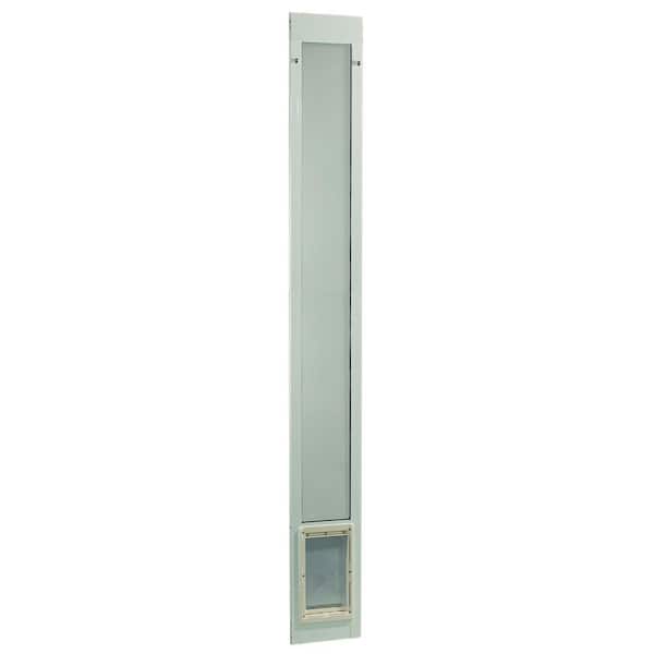 Ideal Pet 7 In X 11 25 Medium White And Dog Patio Door Insert For 93 75 To 96 5 Tall Sliding Glass Aluminum 96patmw The Home Depot Dog Patio Door Insert, Sliding Glass Dog Door Home Depot