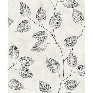 Contrast Leaf Silhouette Vinyl Peel and Stick Wallpaper Roll (31.35 sq. ft.)