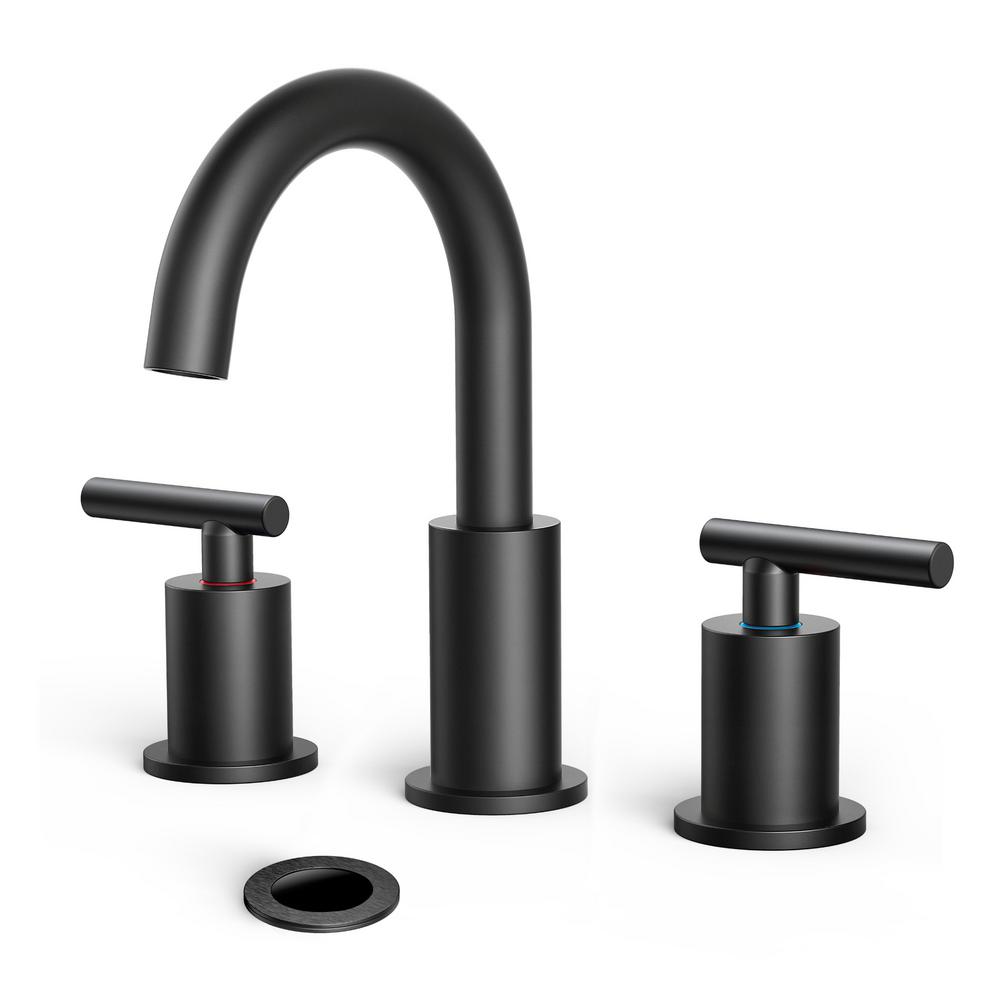 androme 8 in. Widespread Double Handle High-Arc Bathroom Faucet
