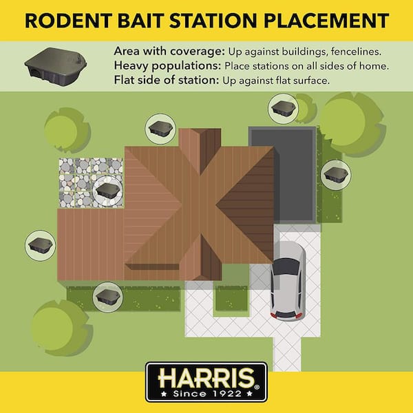 6 Pack Rat Bait Stations Large Rodent Bait Station with Key Reusable Mouse  Bait