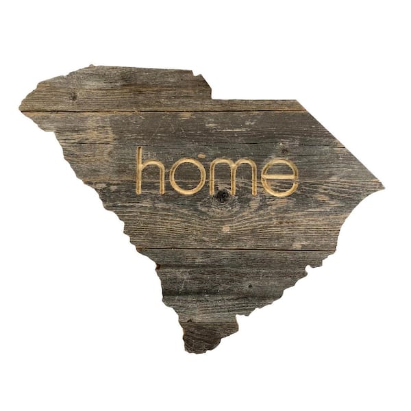 BarnwoodUSA Large Rustic Farmhouse South Carolina Home State Reclaimed Wood Wall Art