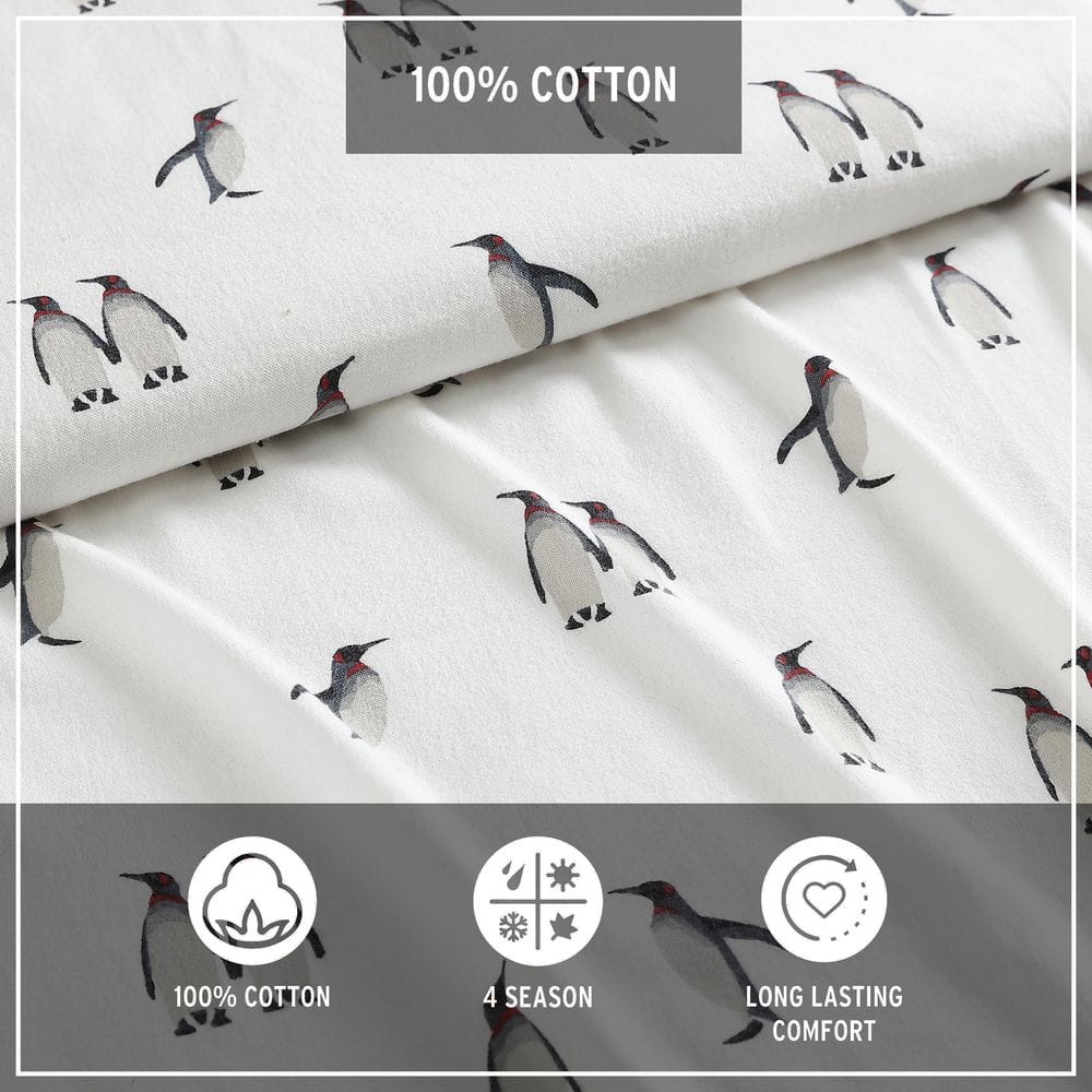 King Gray Cotton Flannel Deep Pocket Sheet Set