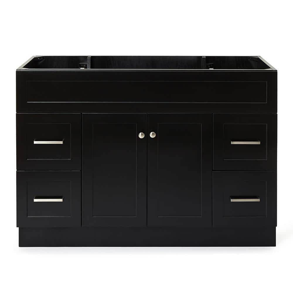Hamlet 48" Black Solid Wood Freestanding Vanity Cabinet