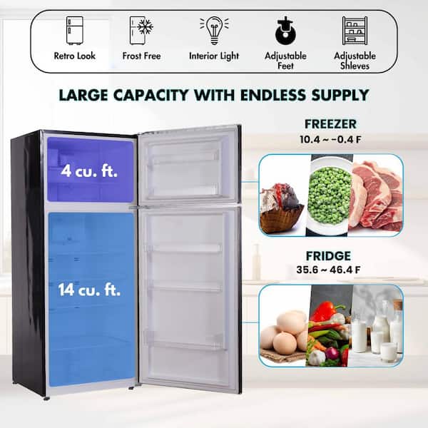 ConServ 30 in. RETRO Refrigerator 18cf Top Mount w/AUTOMATIC ICE