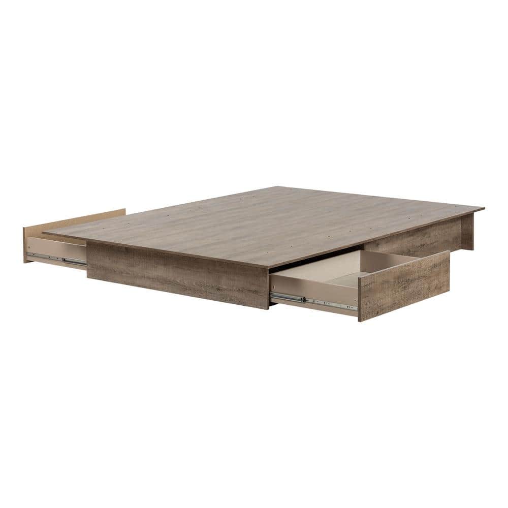 South Shore Step One Weathered Platform Bed -  13118