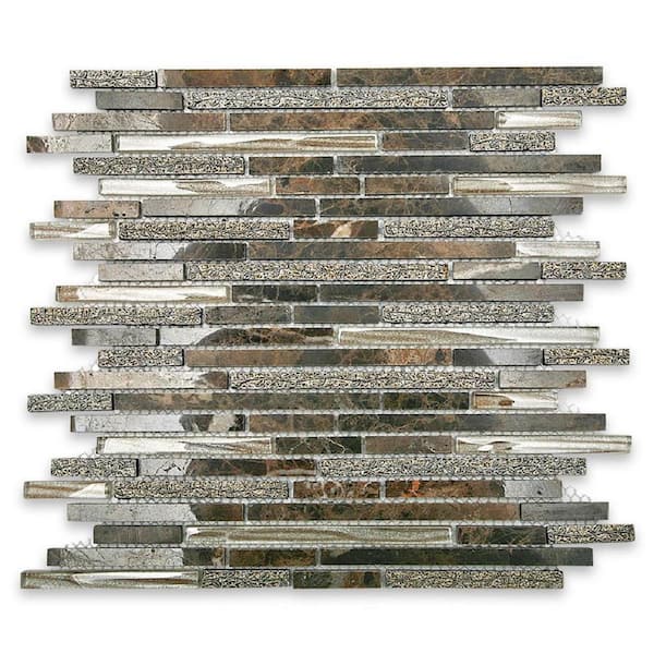 Ivy Hill Tile Paradise Valhalla 12 in. x 12 in. x 8 mm Glass Mosaic ...