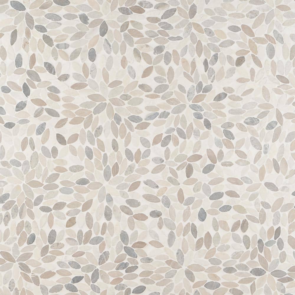 Picturesque Flower 11.81 in. x 11.81 in. Natural Stone Floor and Wall Mosaic Tile (0.97 Sq. Ft. / Each)