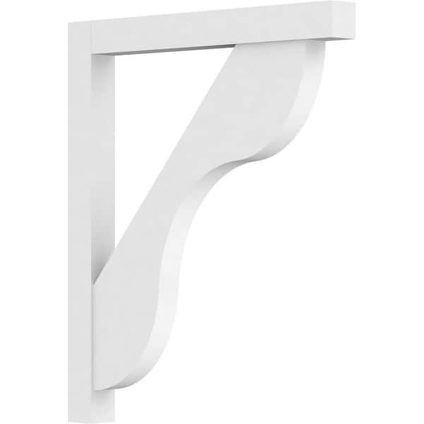 Ekena Millwork Standard Carmel 3 in. W x 36 in. H x 36 in. D Signature Urethane Polyurethane Bracket With Block Ends