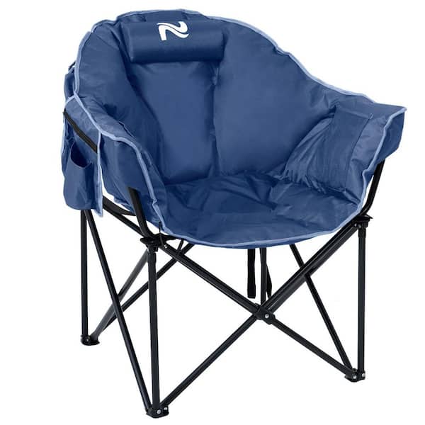 Oversized Heated Camping Chair Outdoor Portable Heated Folding Chair 3-Heat Level Folding Moon Saucer Chair for Camping