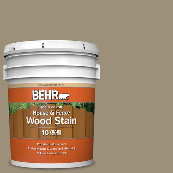 BEHR 5 gal. #730D-5 Village Square Solid Color House and Fence Exterior Wood Stain