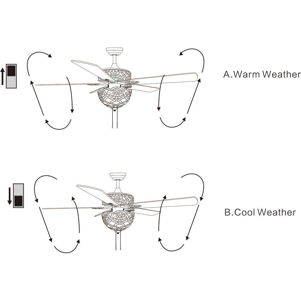 Kalsti Matte Black 52-Inch Tiffany Glass Chandelier Ceiling Fan