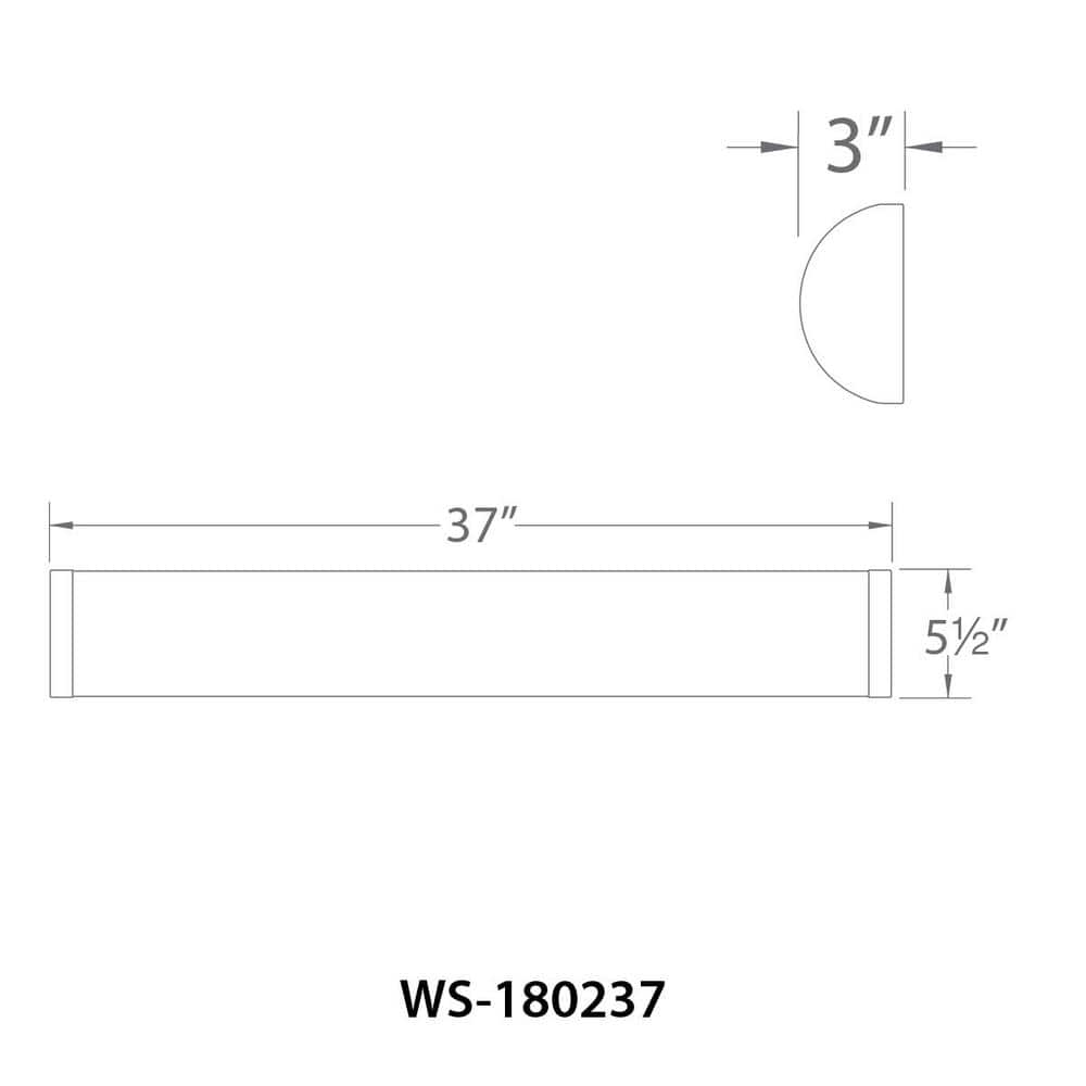 Fuse 37" Brushed Nickel LED Vanity Wall Light with Acrylic Diffusion