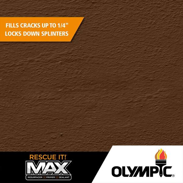 Olympic Rescue It 3 Gal SC-1016 Chestnut Brown Exterior Deck Resurfacer and Primer with Sealant