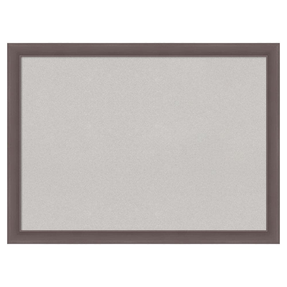Amanti Art Urban Pewter Framed Grey Corkboard 30 in. x 22 in. Bulletin