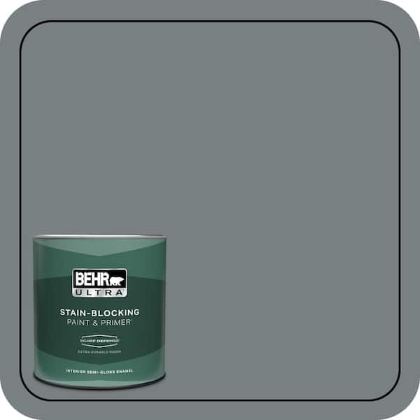 BEHR ULTRA 1 qt. #N450-5 Intergalactic Extra Durable Semi-Gloss Enamel Interior Paint & Primer