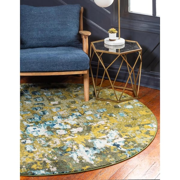 Jardin Ivy Green 6' 0 x 6' 0 Round Rug