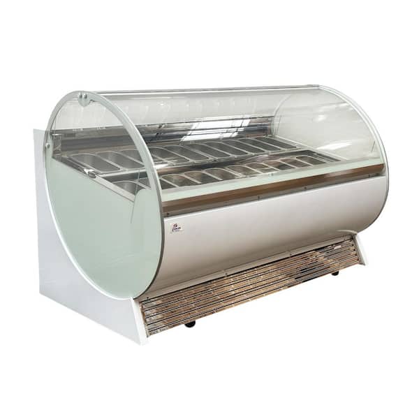 NSF 75 ins 20 pan Manual Defrost Gelato Ice Cream Freezer 110V in White
