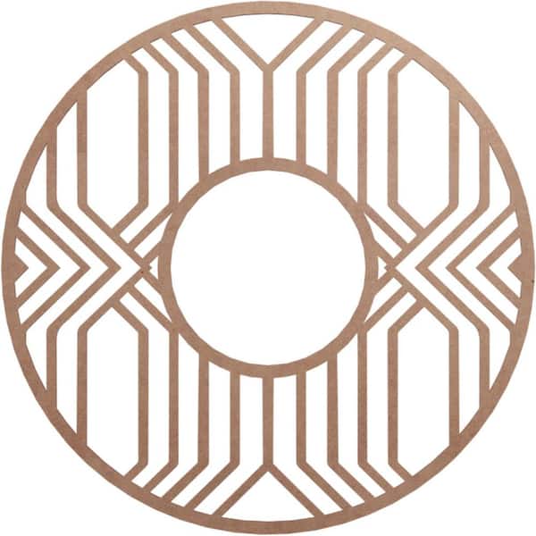 Ekena Millwork 36 in. x 13.125 in. x 0.25 in. Wood Medallion