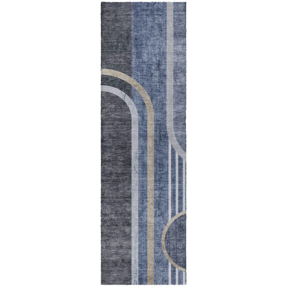 Dream Shag Premium Machine Washable Abstract ADS532 Navy 2 ft. x 7 ft. Runner Rug price history on PriceWatchPro