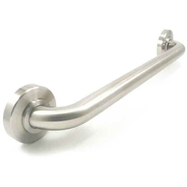 WingIts Platinum Designer Series 24 in. x 1.25 in. Grab Bar Taper in Satin Stainless Steel (27 in. Overall Length)