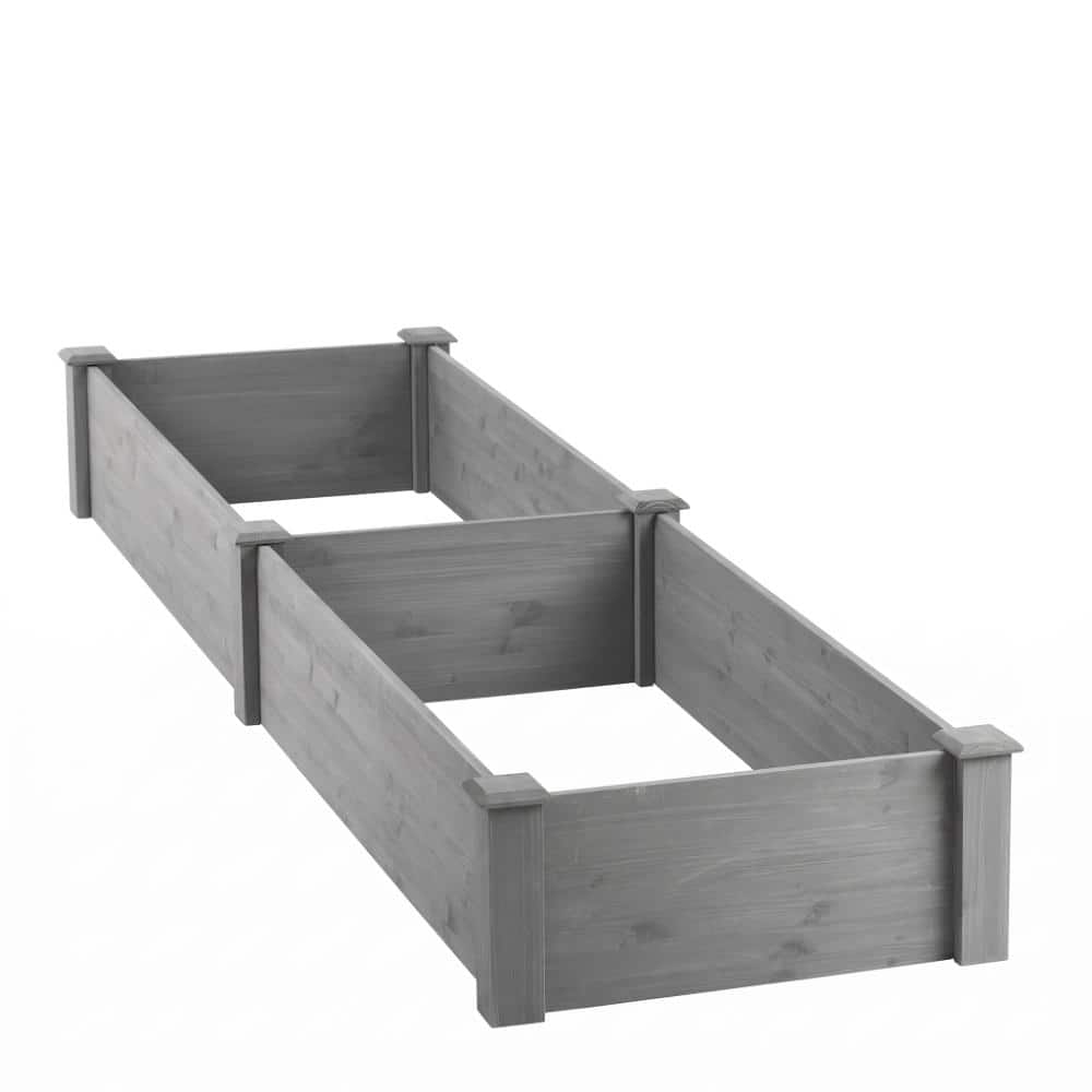 96 in L x 28 in W x 10 in H Gray Solid Wood Raised Garden Bed Planter Box price history on PriceWatchPro