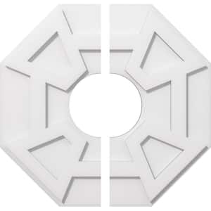 1 in. P X 7-1/2 in. C X 22 in. OD X 7 in. ID Logan Architectural Grade PVC Contemporary Ceiling Medallion, Two Piece