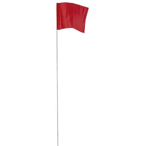 2.5 in. x 3.5 in. Red Stake Flags (100-Pack)
