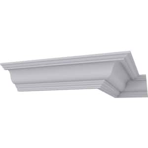 SAMPLE - 7-1/2 in. x 12 in. x 5 in. Polyurethane Niobe Smooth Crown Moulding