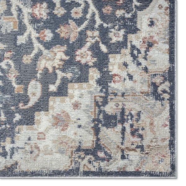 Hauteloom Tacloban Living Room, Bedroom Area Rug - Contemporary - Ivory,Sky  Blue,Medium Gray - 9'2 x 12' 