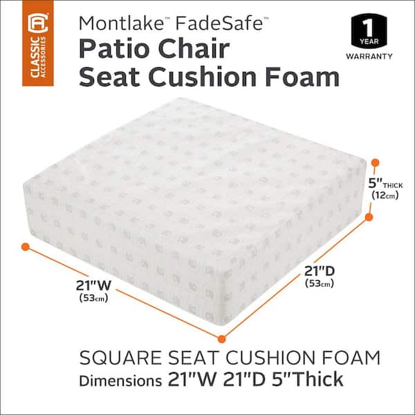 Classic Accessories 21 In W X D, Thick Patio Cushions