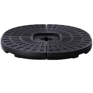 14 lbs. HDPE 4 Plate Patio Umbrella Base in Black