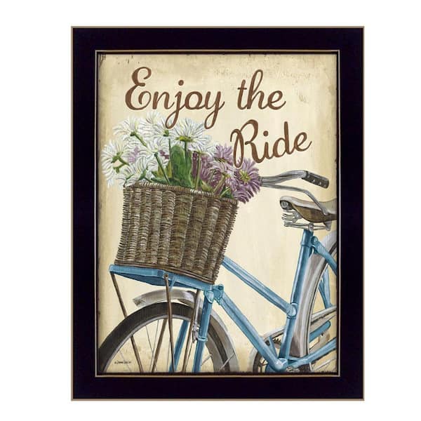 HomeRoots Charlie Enjoy the Ride 1-Piece Framed Wall Art 18 in. x 14 in.