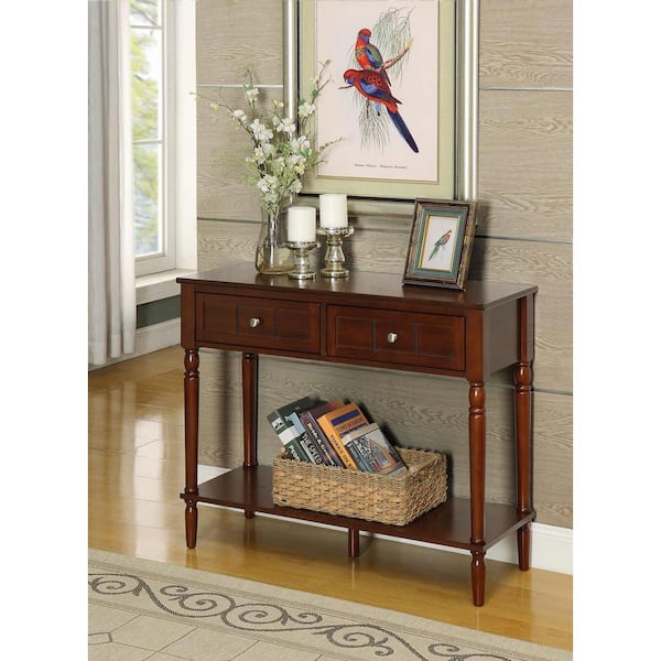 Convenience concepts french country console shop table with drawer and shelf