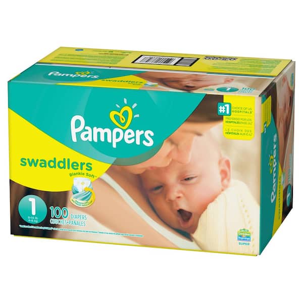 Pampers Swaddlers Size 1 Diapers (100-Count) 003700086358 - The