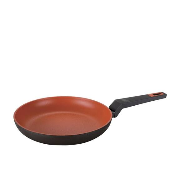 AMERCOOK VOLCANO STONE 9.5 in. Lava stone Nonstick Frying Pan in Orange