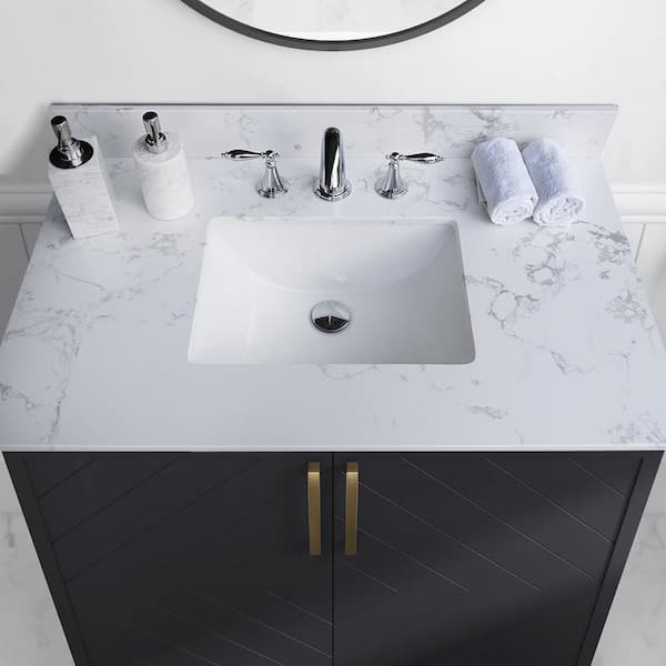 black marble bathroom countertops