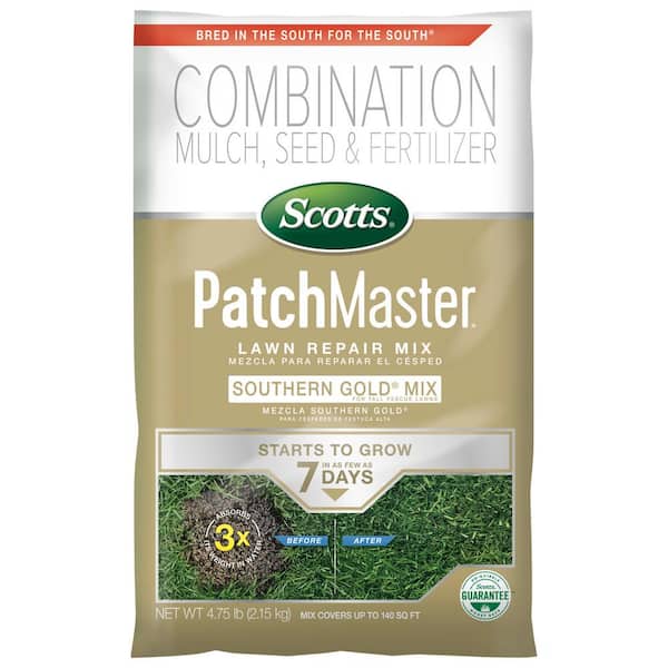 Scotts PatchMaster 10 lbs. Lawn Repair Mix Southern Gold Mix for Tall Fescue Lawns, Grass Seed, Fertilizer, and Mulch