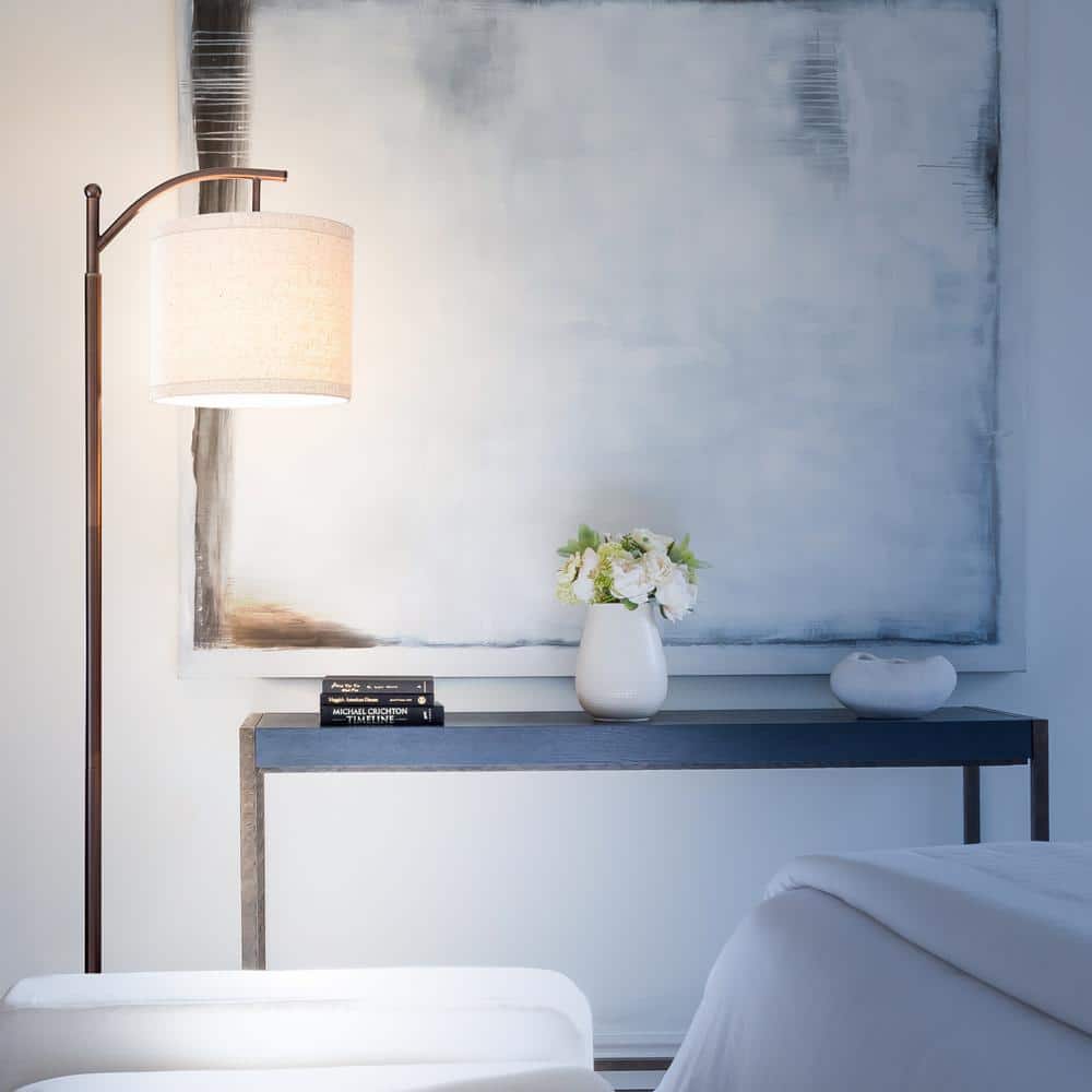 Bronze Arc LED Floor Lamp for Kids 62" Height
