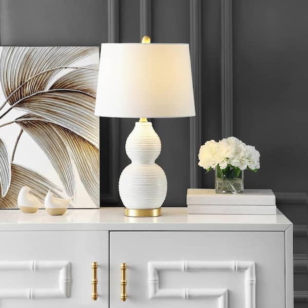 Darsa 25.5 in. White Table Lamp