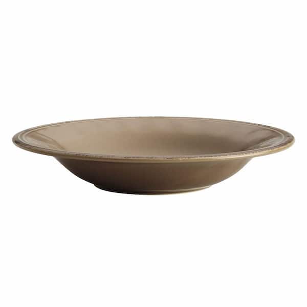 Rachael Ray Cucina Dinnerware 9-1/2 in. Stoneware Soup and Pasta Bowl in Mushroom Brown