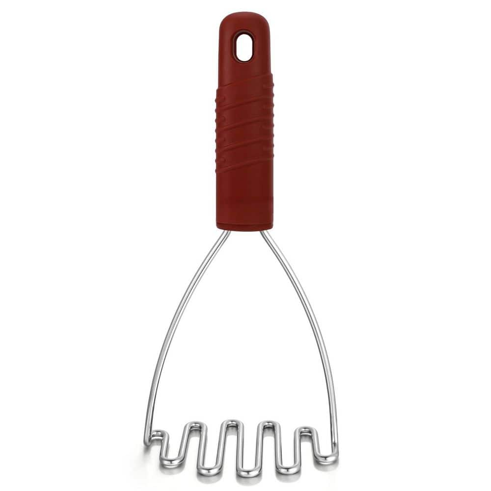 Red Stainless Steel Potato Masher Kitchen Tool with Non Slip Handle for Potato Fruit Vegetable Mashing Home Cooking Use price history on PriceWatchPro