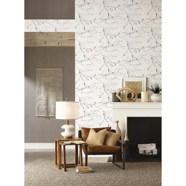 Winter Branches Spray and Stick Wallpaper (Covers 56 sq. ft.)