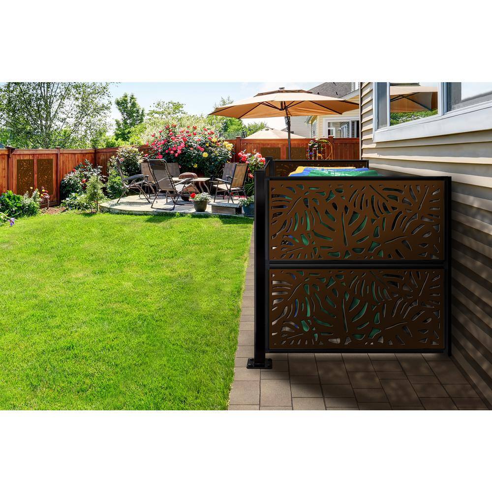 Tropics Espresso Recycled Polymer Decorative Privacy Screen Panel