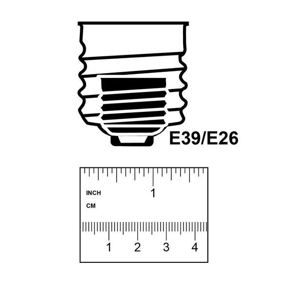 Feit Electric 400-Watt Equivalent Corn Cob E26 Base with E39 Mogul Adapter  High Lumen Daylight (5000K) HID Utility LED Light Bulb C7000/5K/LED/HDRP -  The Home Depot