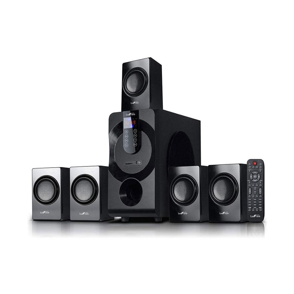 BEFREE SOUND 5.1-Channel Surround Sound Bluetooth Speaker System in Black -  98595506M