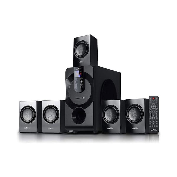 BEFREE SOUND 5.1-Channel Surround Sound Bluetooth Speaker System in Black